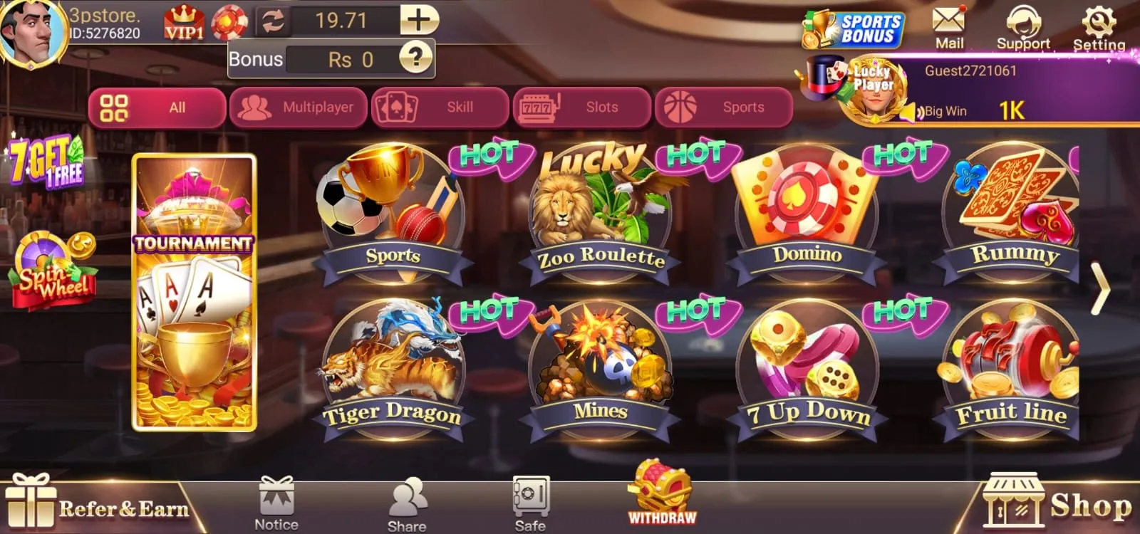 All Games Dashboard