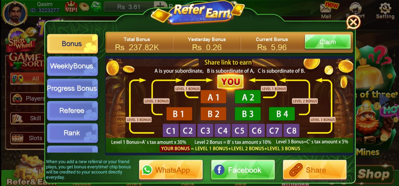 Refer and Earn Board